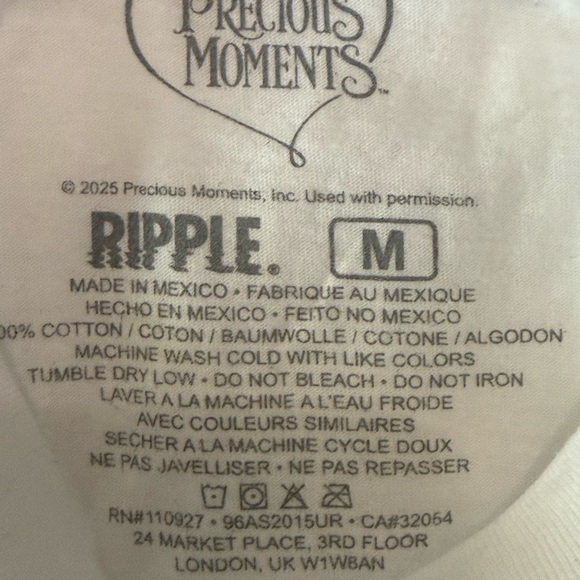 Precious Moments White Tee with Cowboy Design Size M - Picture 6 of 6